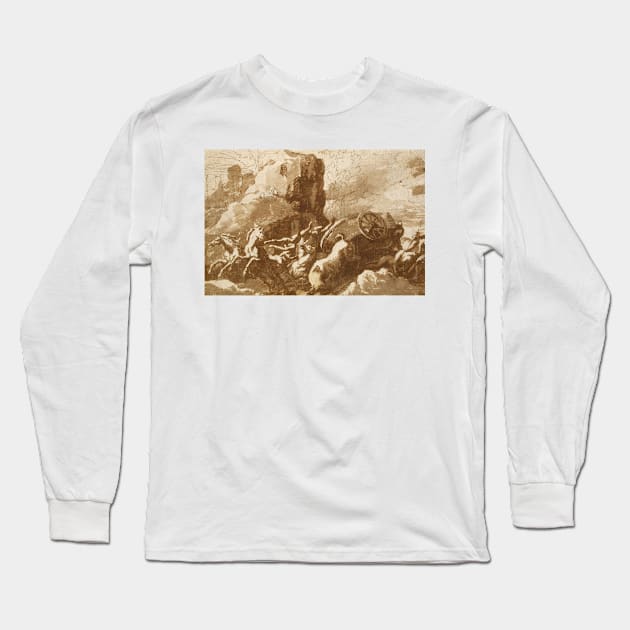 The Death of Hippolytus by Nicolas Poussin Long Sleeve T-Shirt by Classic Art Stall